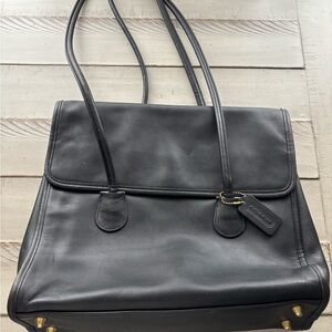 Coach Black Leather Shoulder Bag
